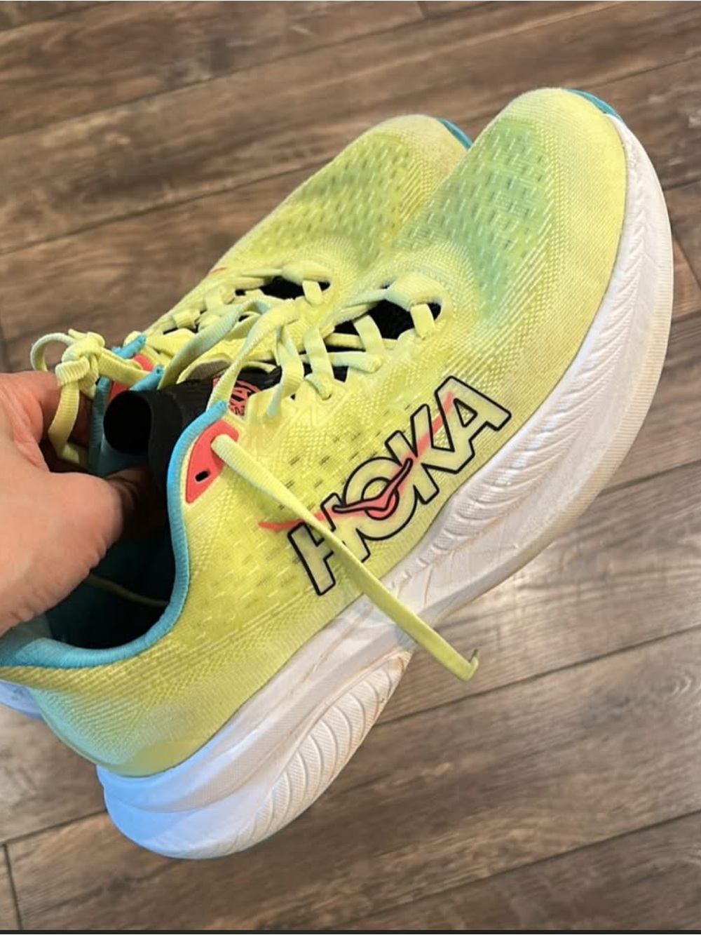 HOKA Mach 6 "Bright Yuzu/Cielo Blue" Running Shoes – Women's 8.5